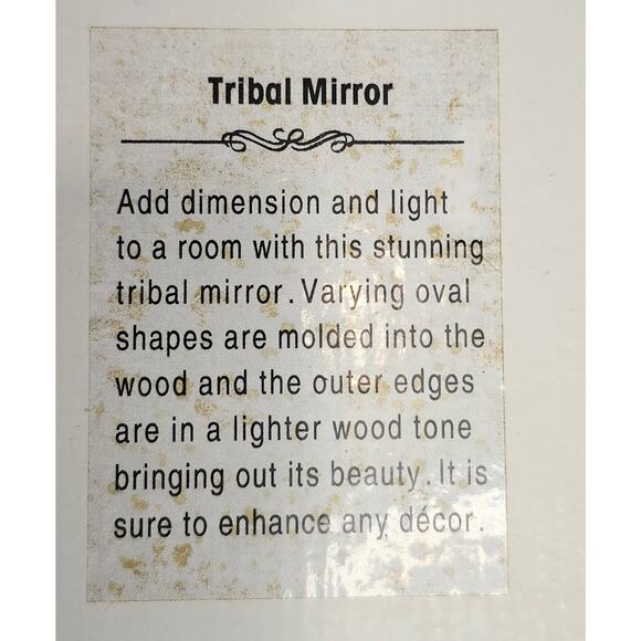 Tribal Mirrors Home or Office Rustic Décor in the Box 13 in x 13 in - Set of 2 - Picture 7 of 7